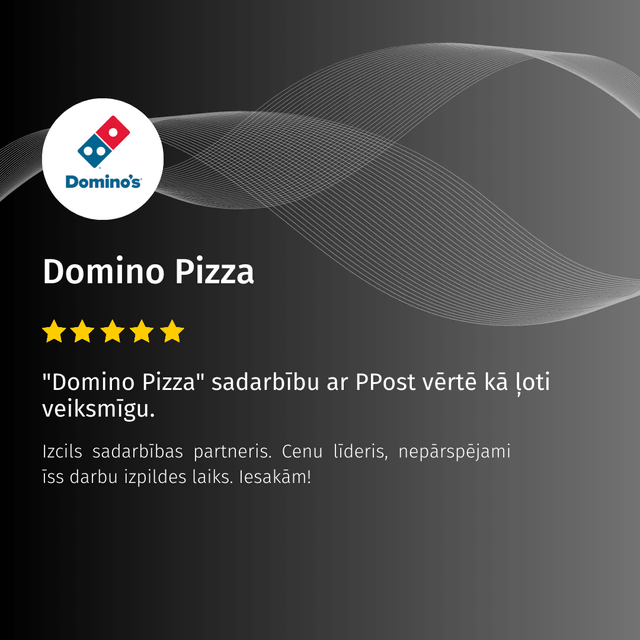 Domino Pizza atsauksme